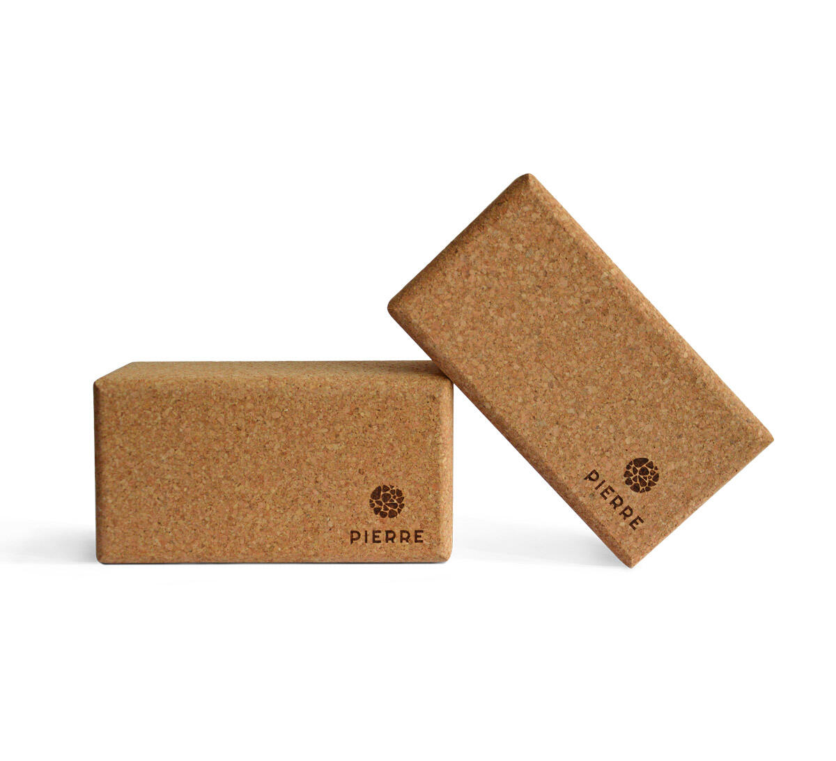 PIERRE SPORTS Yogablokken uit kurk - set van 2 stuks - 22,7cm x 12cm x 7,5 cm