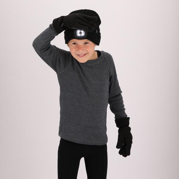 Bonnet thermique + lumière LED enfants - Noir - 2-Pieces 3/5