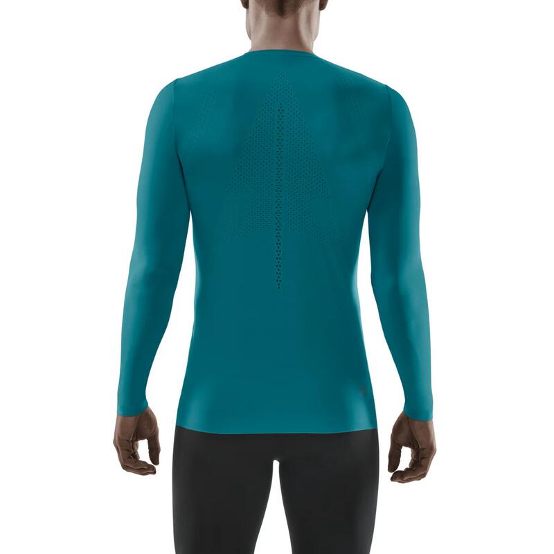 Bluza cu maneca lunga - run ultralight shirt long sleeve - petrol