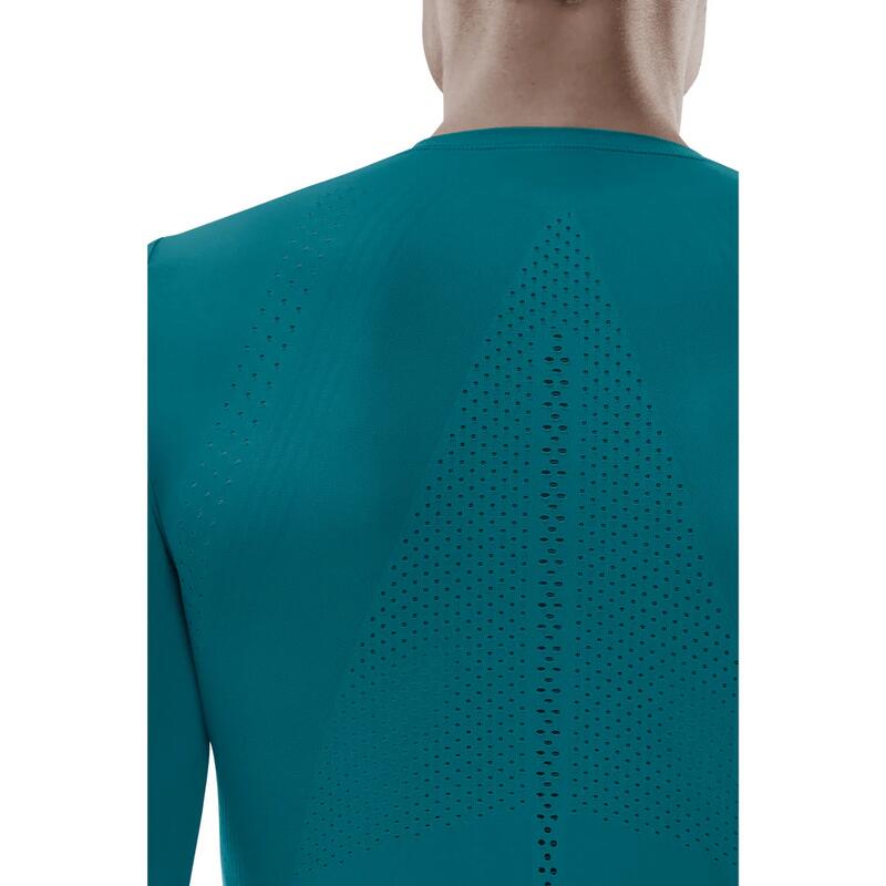 Bluza cu maneca lunga - run ultralight shirt long sleeve - petrol