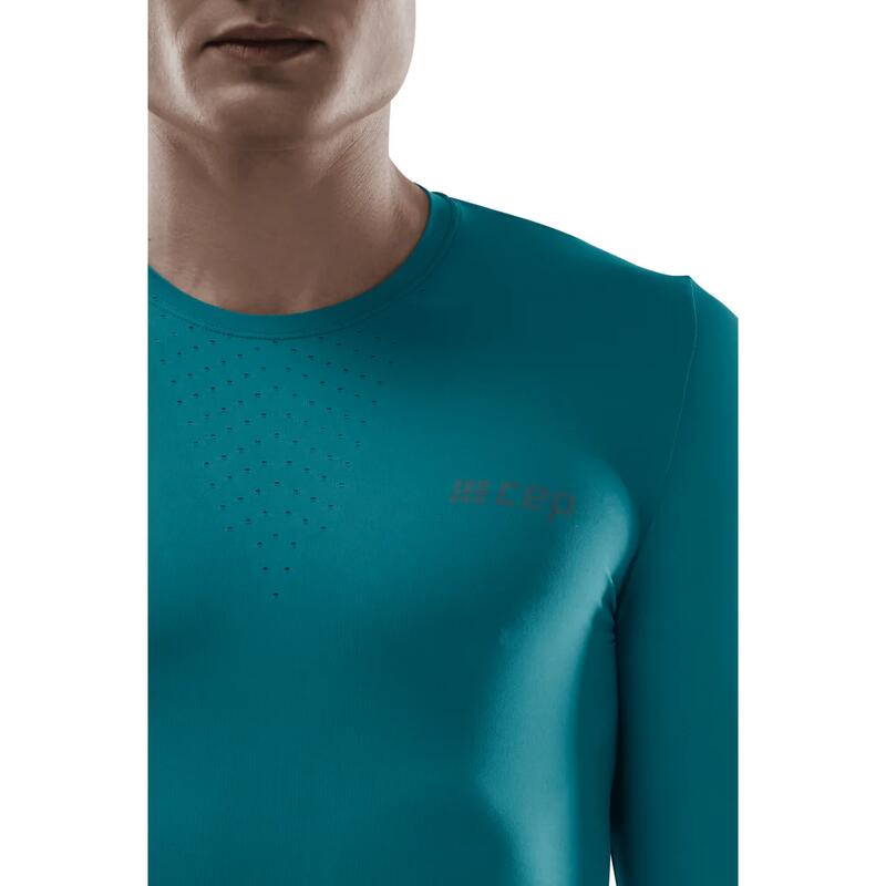 Bluza cu maneca lunga - run ultralight shirt long sleeve - petrol