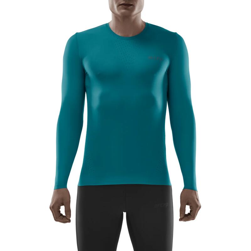 Bluza cu maneca lunga - run ultralight shirt long sleeve - petrol
