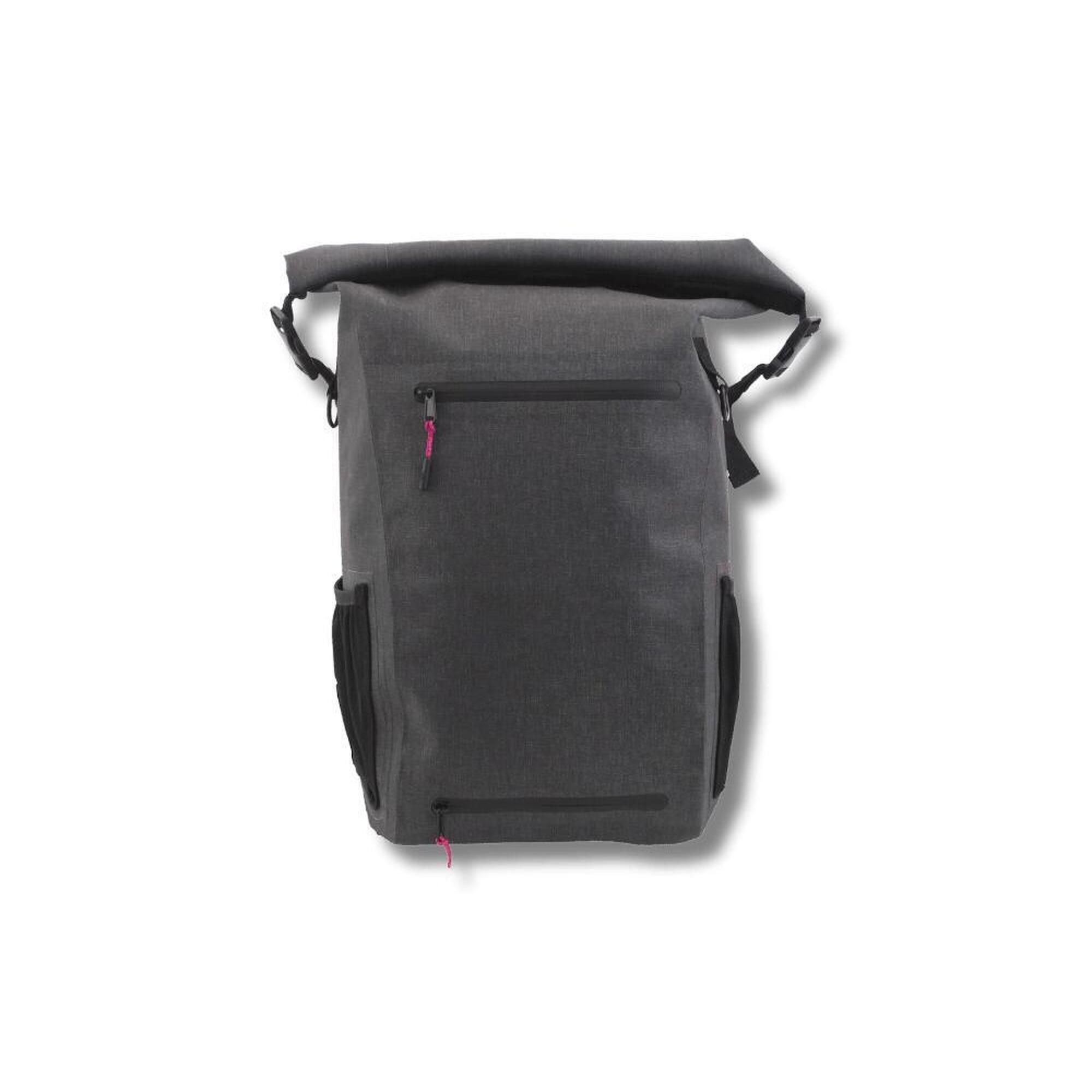 Beck - Base - Sacoche Vélo Simple Et Sac À Dos - Imperméable - 18l - Unisexe - Sacoche Vélo - Gris|noir|rouge - Taille Unique - Decathlon