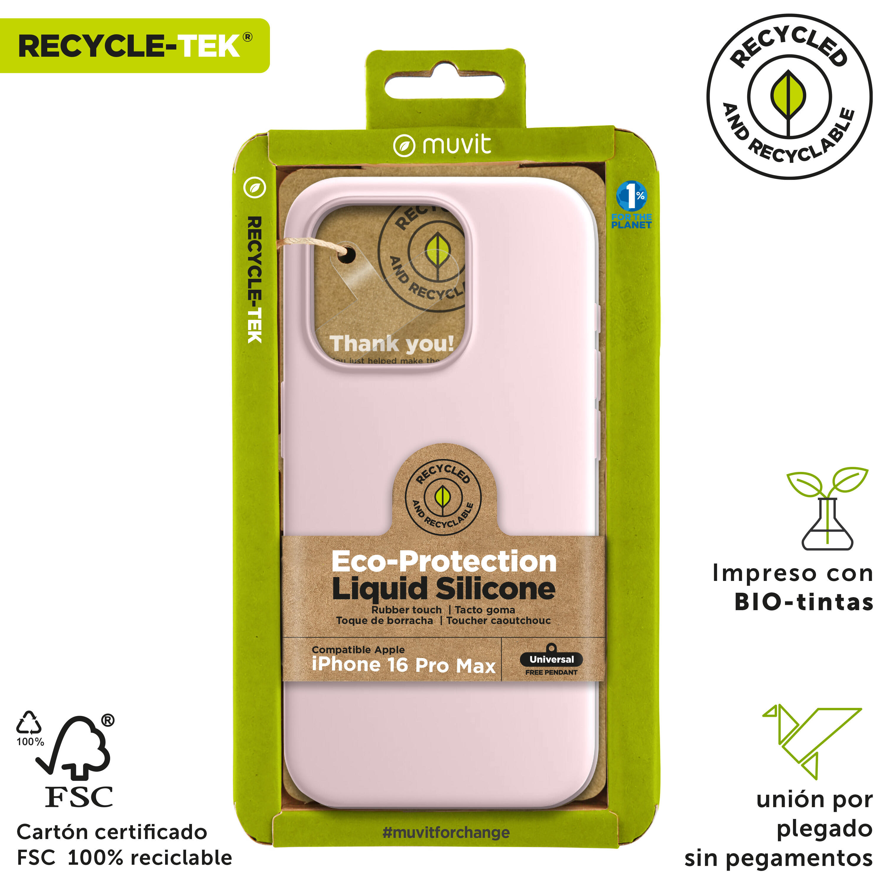 Funda Liquid Silicone compatible con Apple iPhone 16 Pro Max rosa 4/4