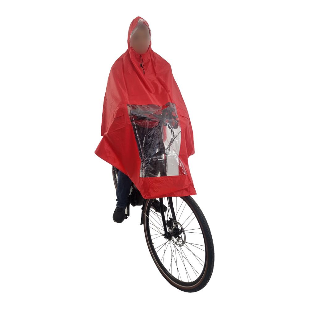 Hooodie - Hooodie Poncho Deluxe - Siège Vélo Enfant - Rouge - Taille Unique - Decathlon