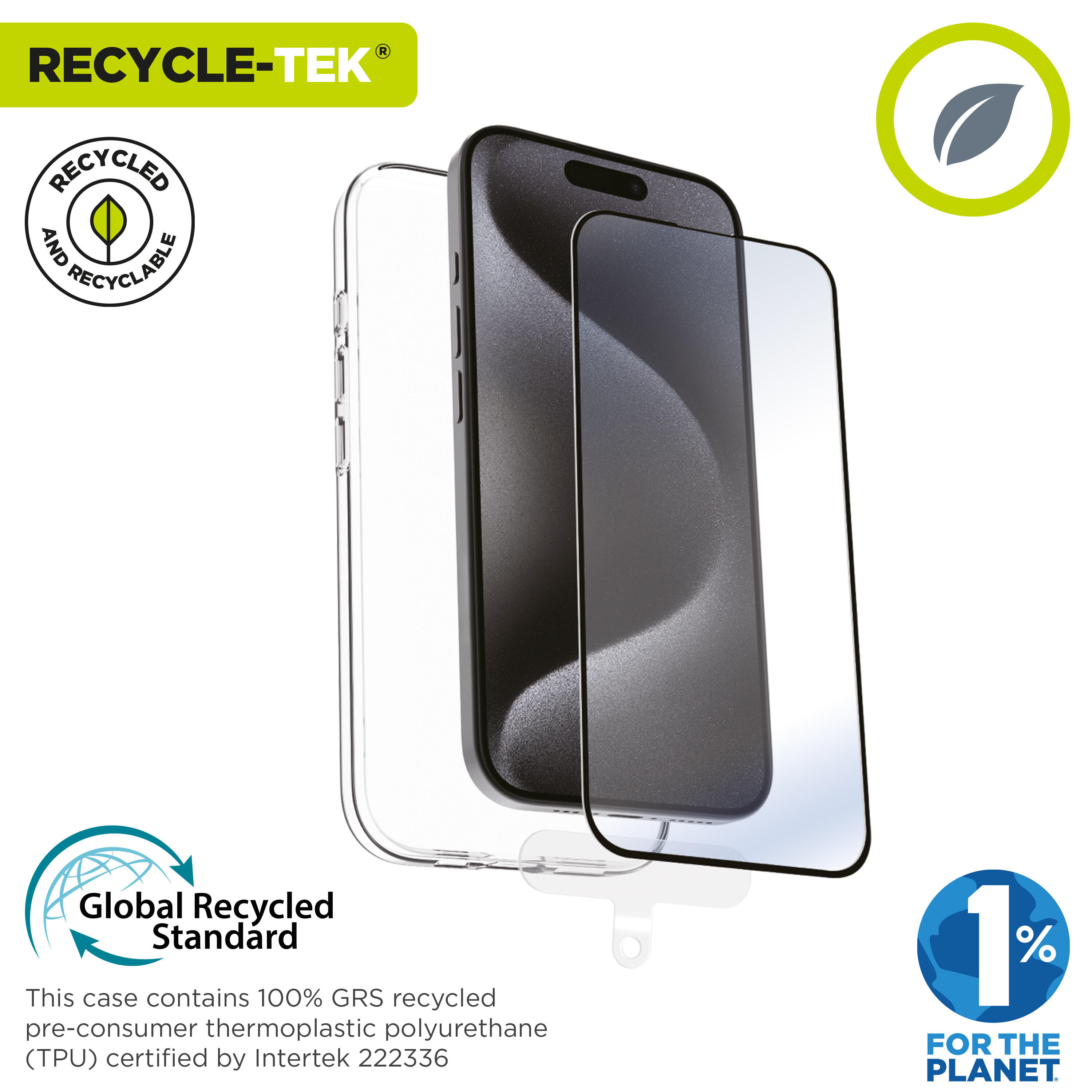 Funda compatible con Apple iPhone 16 Pro Max + protector de pantalla marco negro 3/4