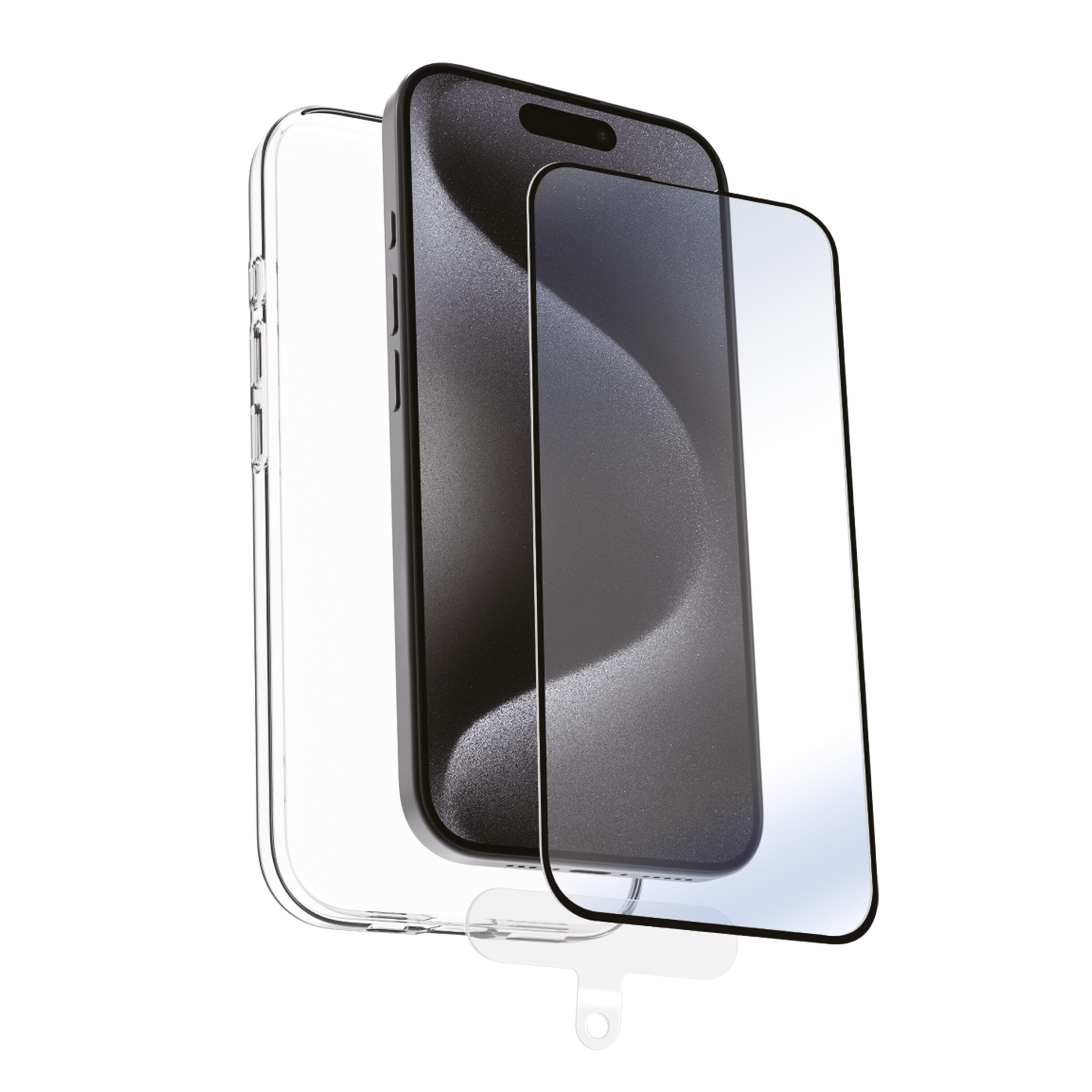 Funda compatible con Apple iPhone 16 Pro Max + protector de pantalla marco negro 4/4