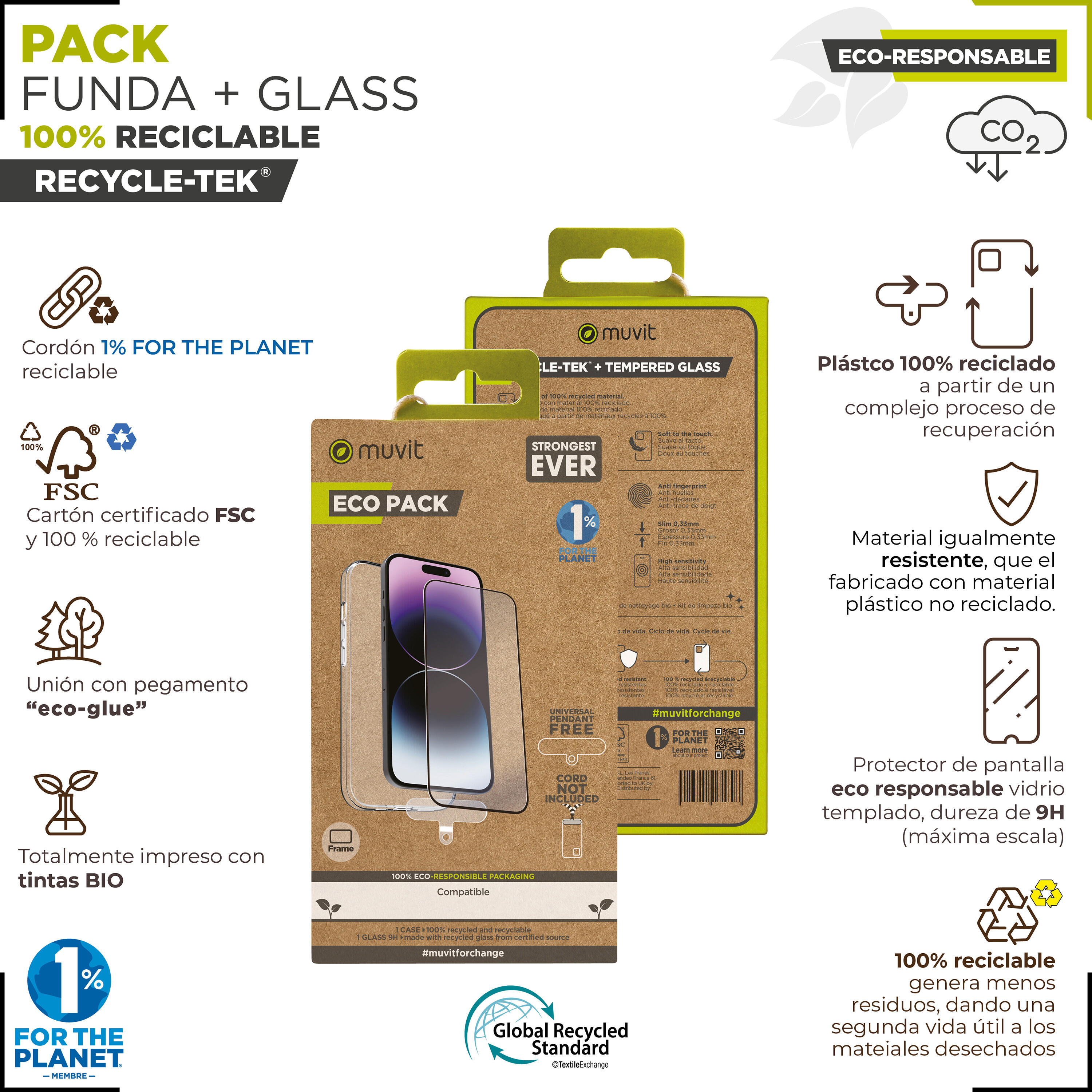 Funda compatible con Apple iPhone 15 Pro + protector de pantalla 2/4