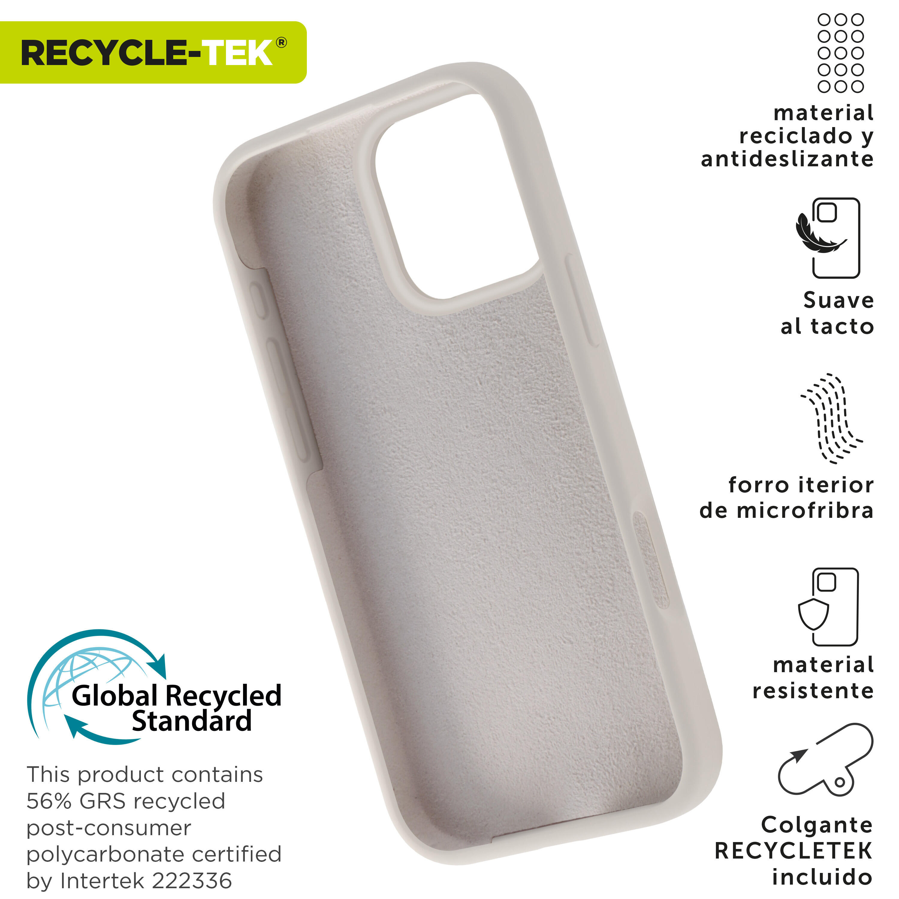 Funda recycletek Liquid Silicone compatible con Apple iPhone 16 Pro Max nude 2/4