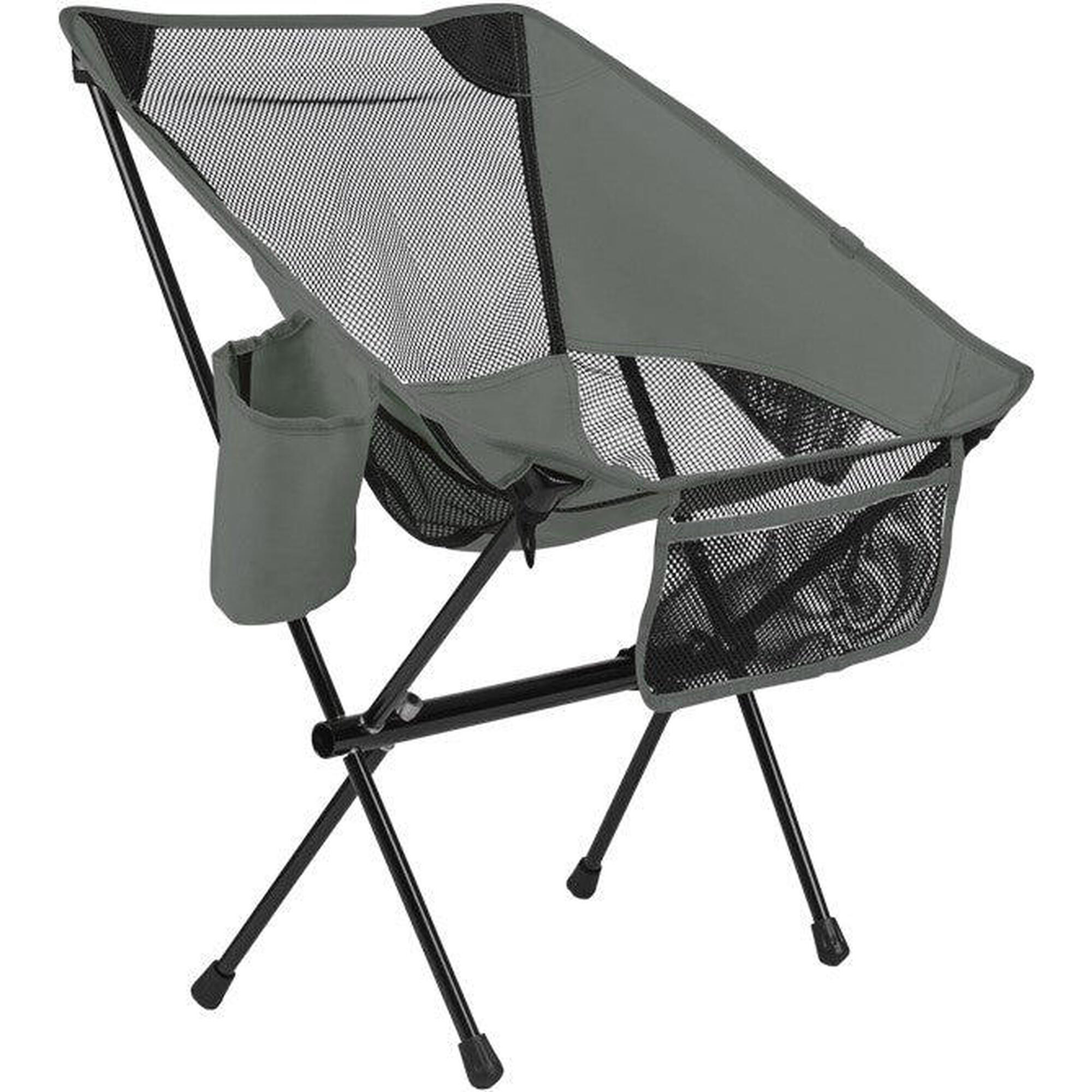 Scaun de camping/plaja  VirtuFit Compact -  Gri
