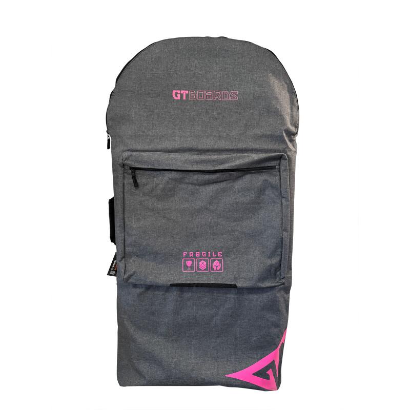 Capa GT para 2 pranchas de bodyboard de uso diário cinza/rosa