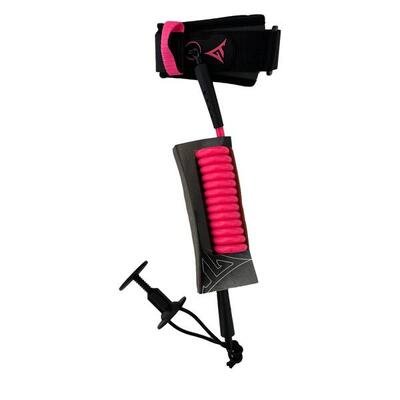 Leash voor bodyboard gt ultra-resistent voor biceps van 9 mm in roze/zwart