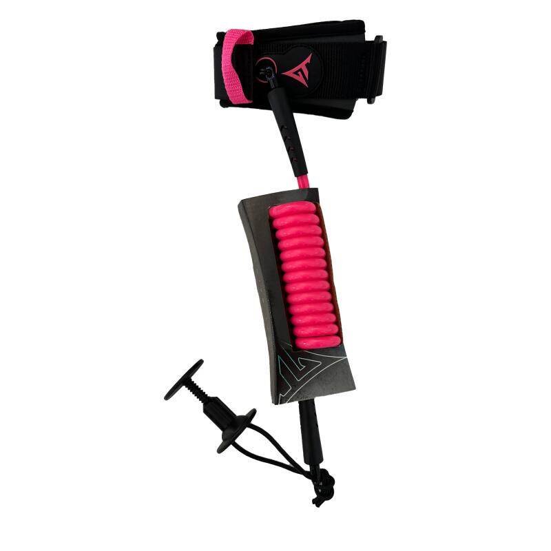 Leash de bodyboard GT Ultra-Resistente para Bicep de 9mm em Rosa/Preto