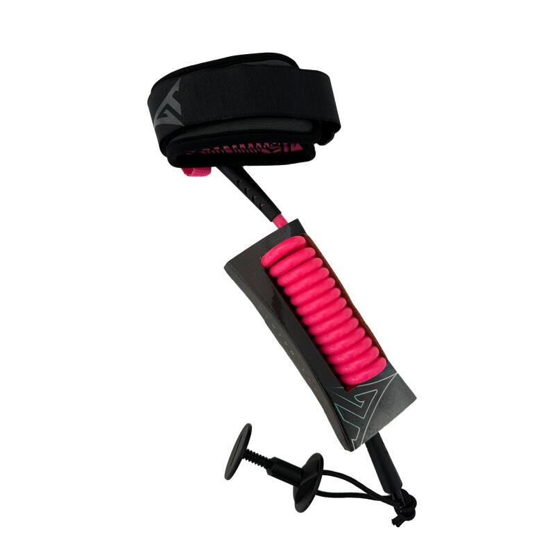 Leash de bodyboard GT Ultra-Resistente para Bicep de 9mm em Rosa/Preto