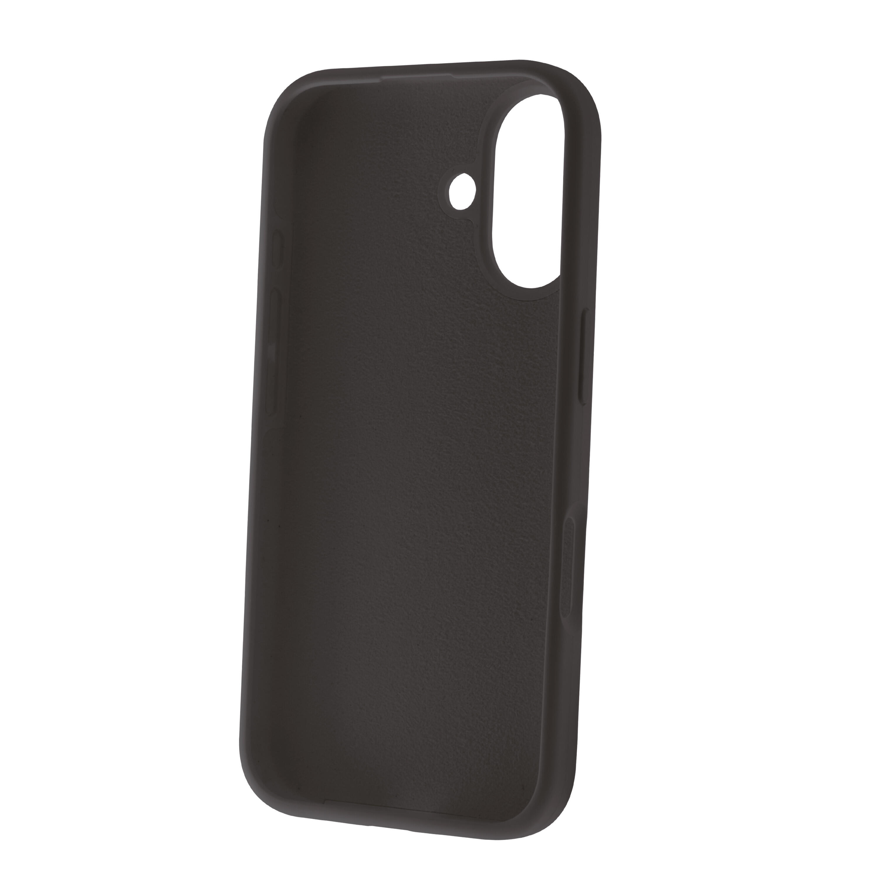 Funda recycletek Liquid Silicone compatible con Apple iPhone 16 negra 3/4