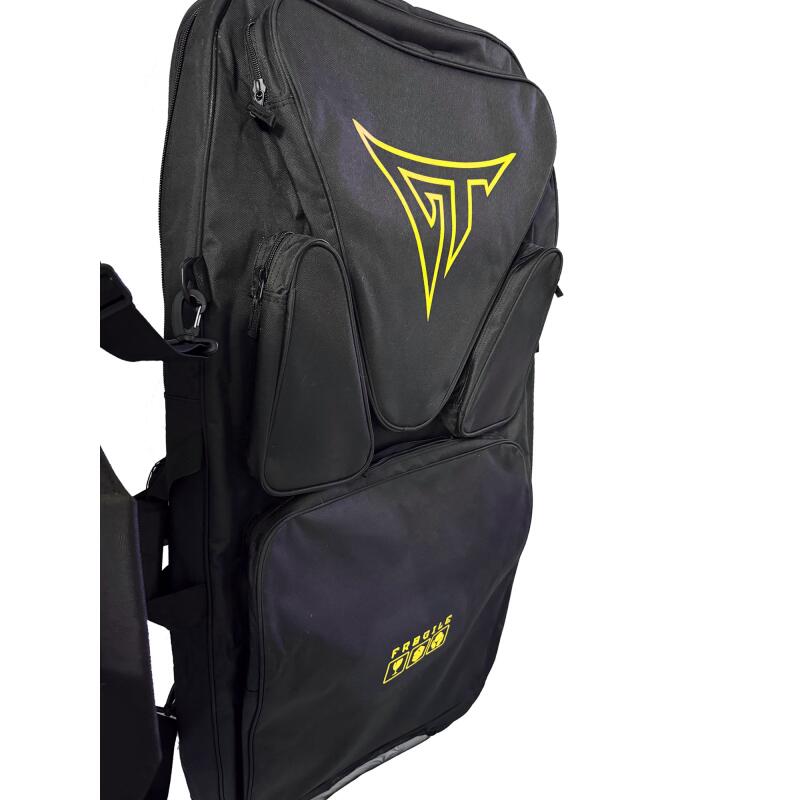 Funda de viaje GT para 3 tablas de bodyboard/accesorios negro/lima 3/5
