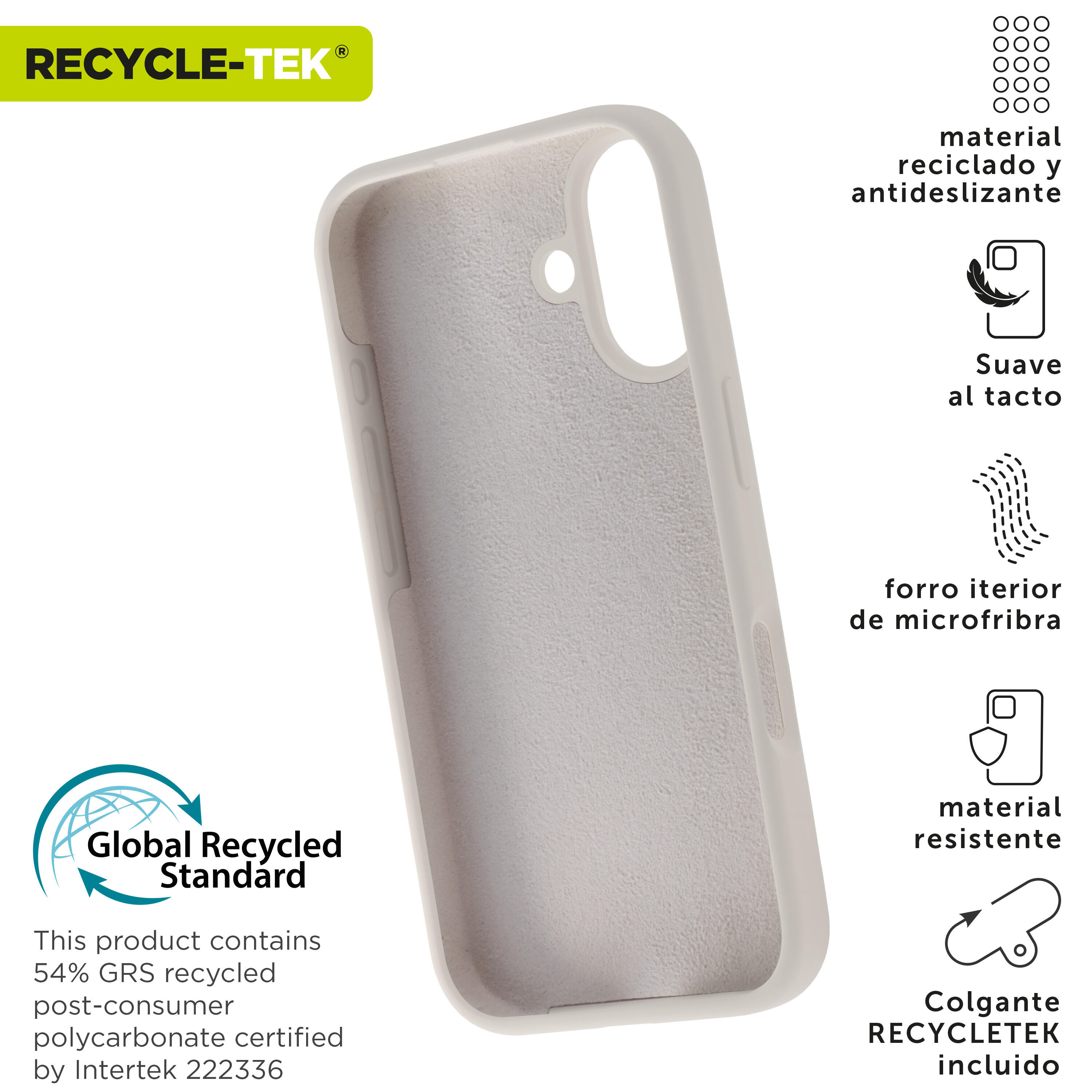Funda recycletek Liquid Silicone compatible con Apple iPhone 16 nude 2/4