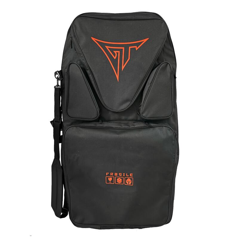 Capa de viagem GT para 3 pranchas de bodyboard/acessórios preto/laranja