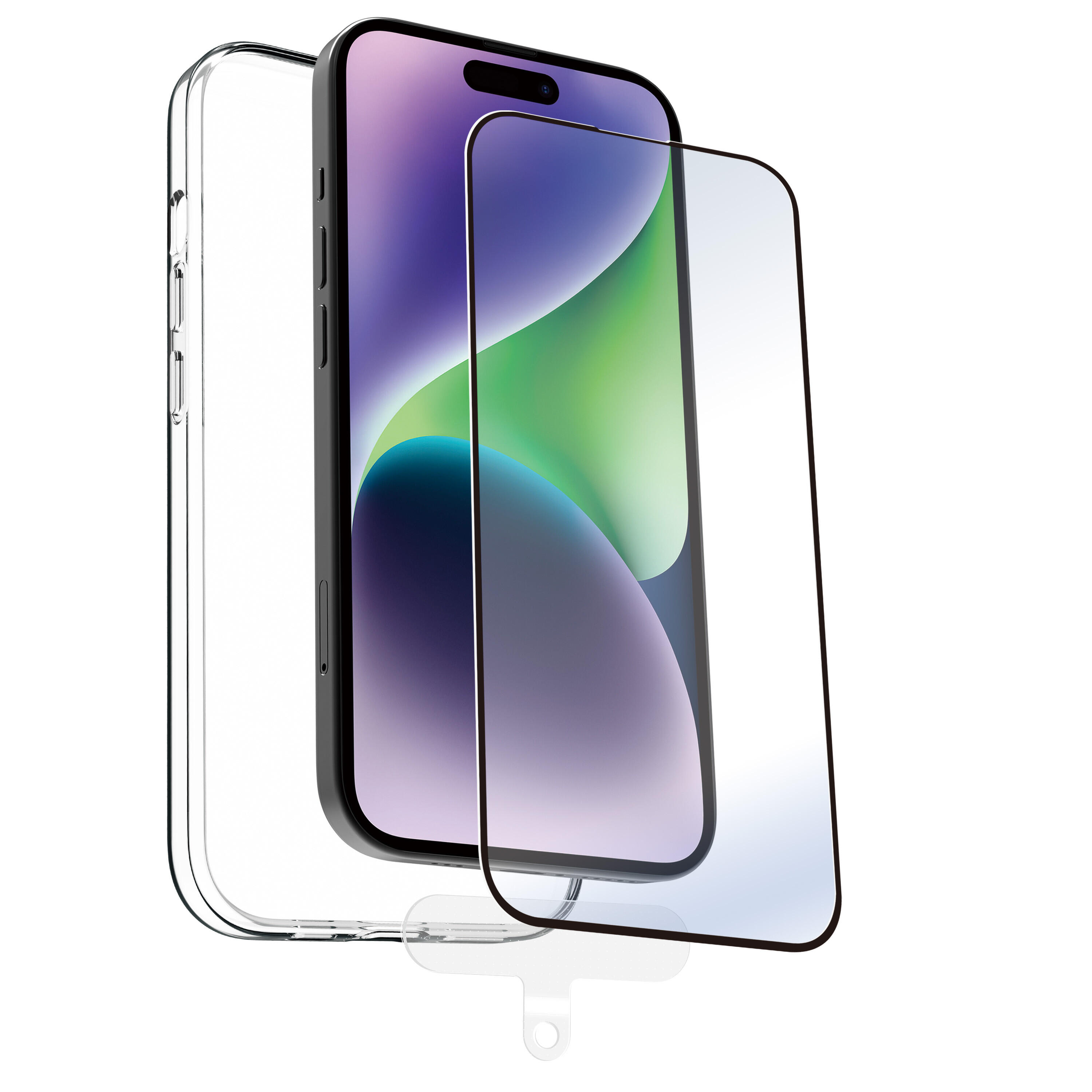 Funda compatible con Apple iPhone 15 Pro + protector de pantalla 3/4