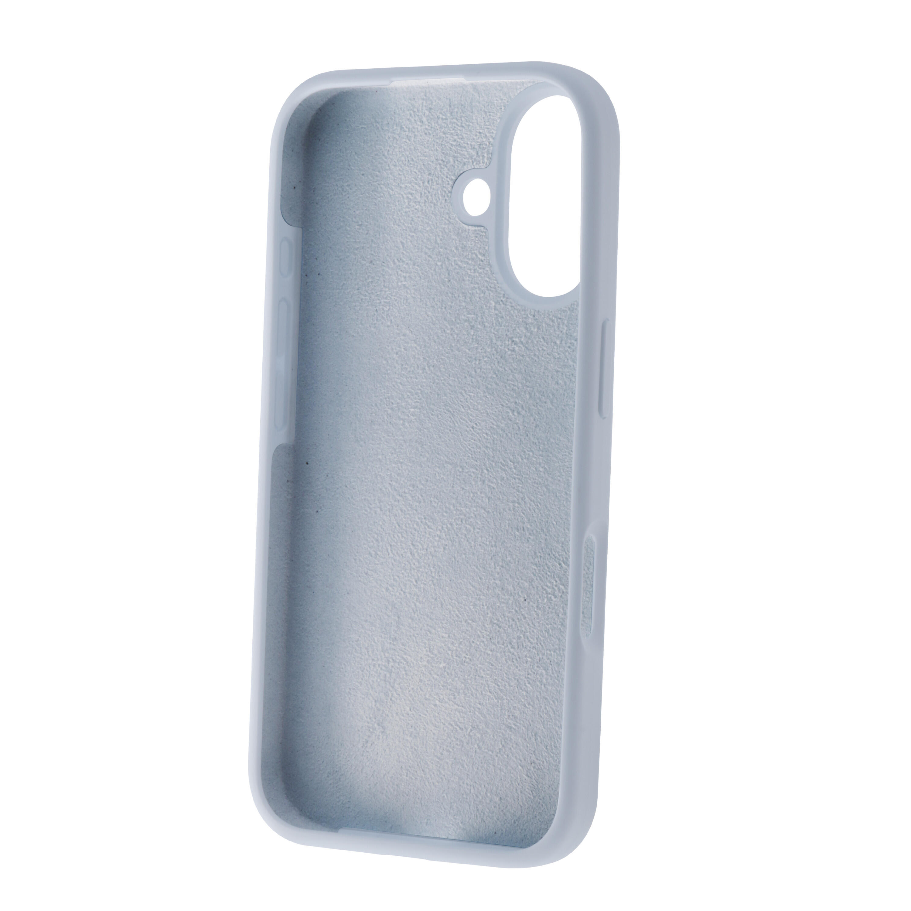 Funda recycletek Liquid Silicone compatible con Apple iPhone 16 azul cielo 3/4