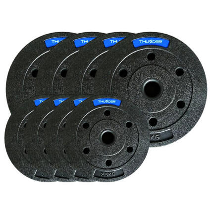 Composiet gewichten set Thunder SET-B-03-30KG (4x2,5kg 4x5kg)