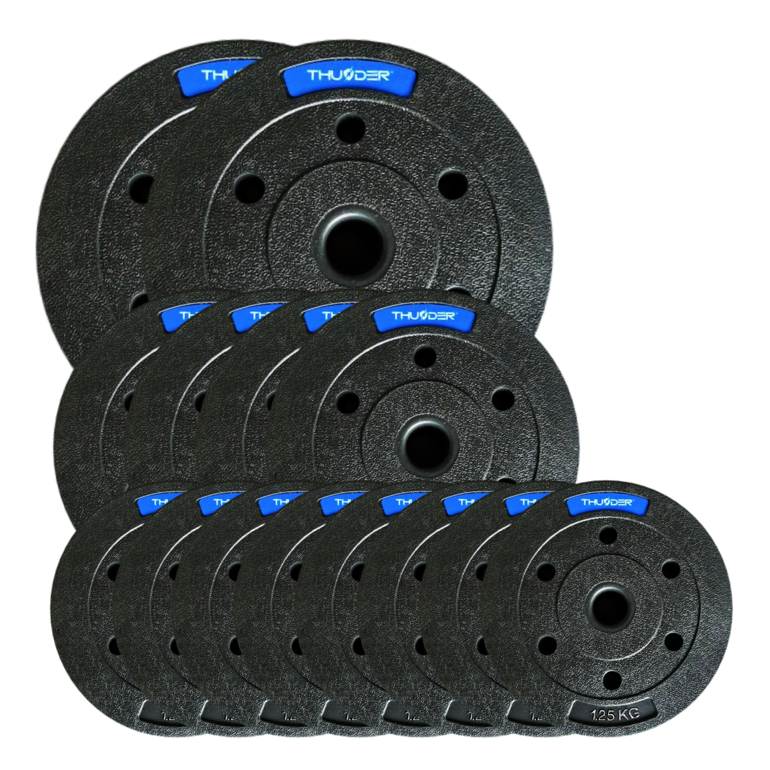 THUNDER Composite gewichten set Thunder SET-B-04-30KG (2x5 4x2,5 8x1,25)