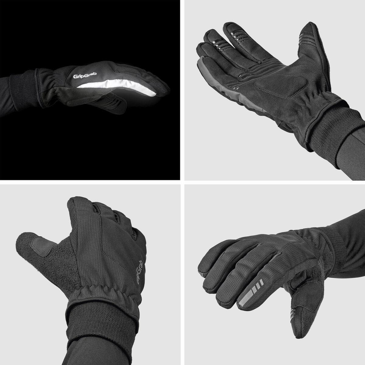 Gants de cyclisme coupe-vent unisex taille S - Windster 2 noir 2/3