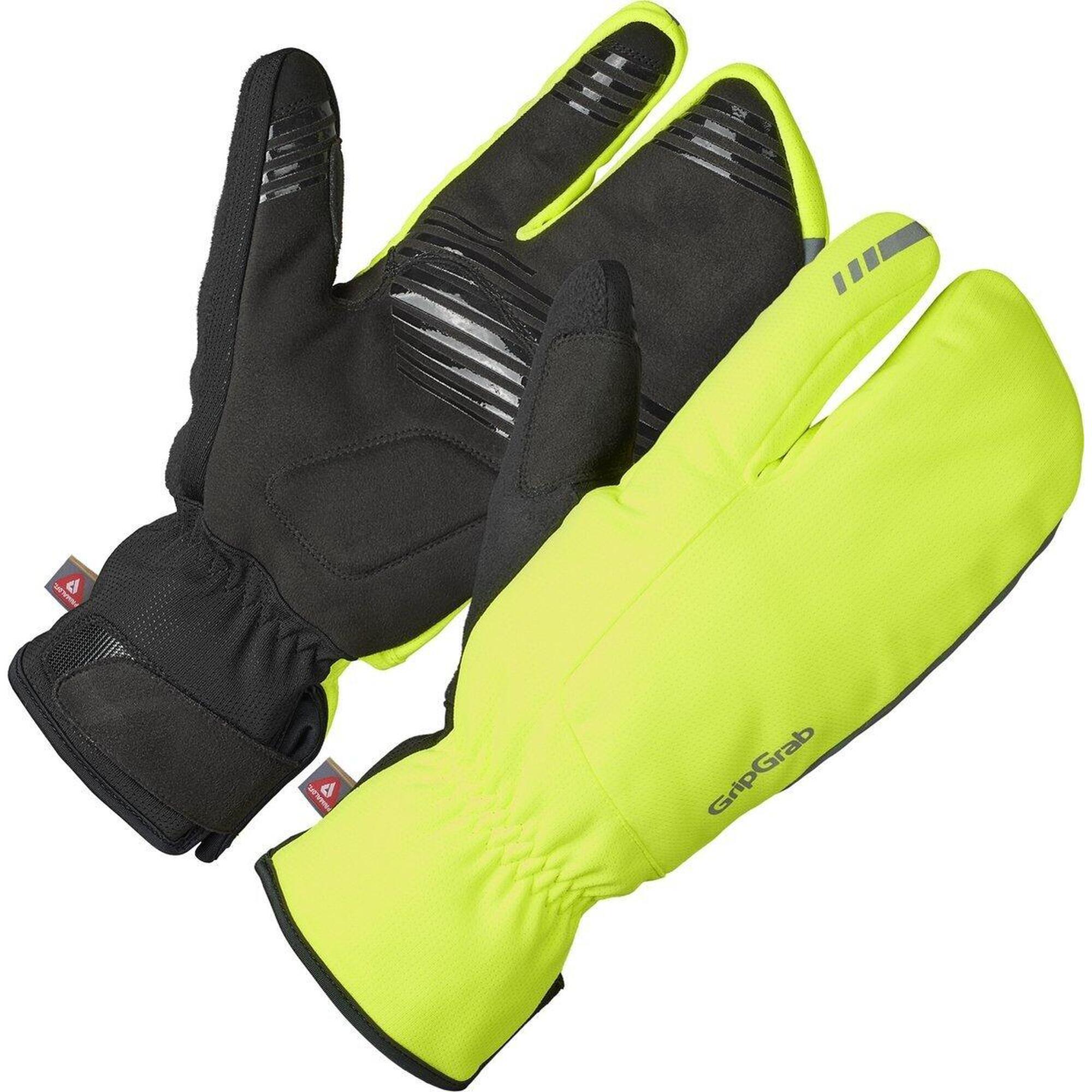 Gripgrab - Gants De Vélo Coupe-vent Unisex Taille S - Nordic 2 Lobster Yellow Hi-vis - Gants - Jaune - 38 S - Decathlon