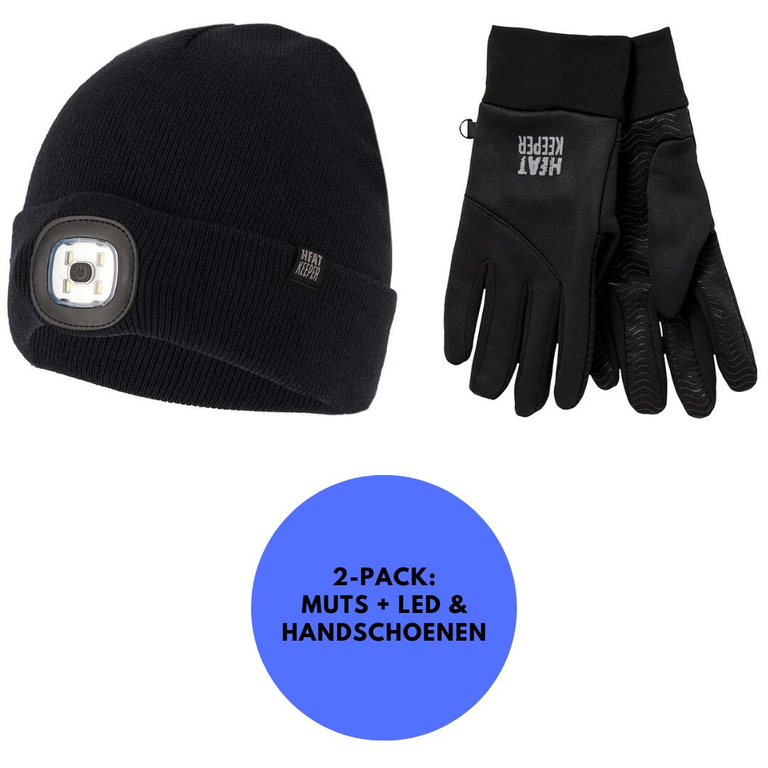 Heat Keeper - Heatkeeper - Thermoset Homme - Bonnet + Led/gants - Gants - Noir - 50 Xl/2xl - Decathlon