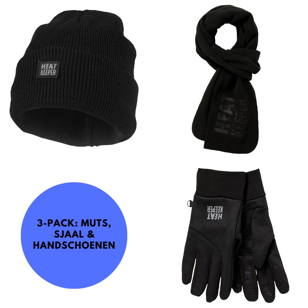 Heat Keeper - Thermo Set Homme - Bonnet/gants/écharpe - Bonnet - Noir - Decathlon