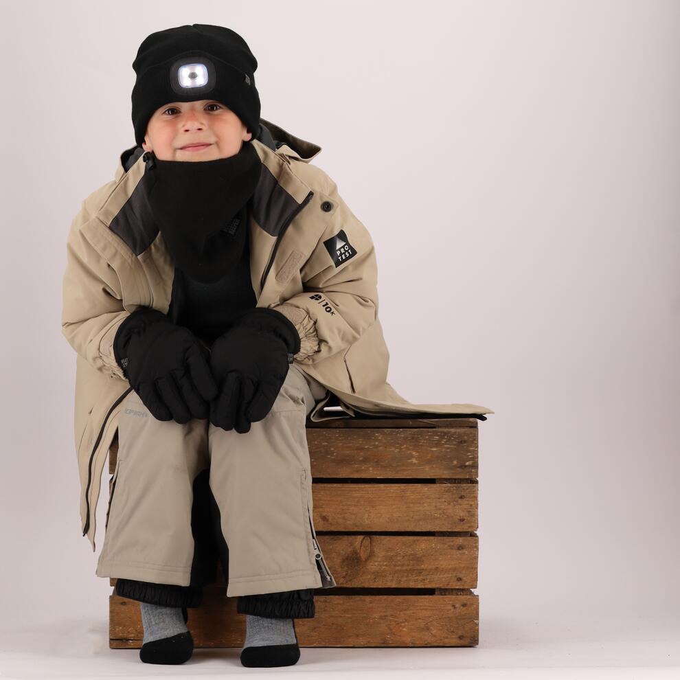 Heatkeeper - Thermo set kids - Bonnet + lumière LED / Gants - Noir 2/7