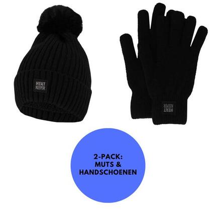 Thermo set Dames handschoenen/muts - Grijs - Onesize