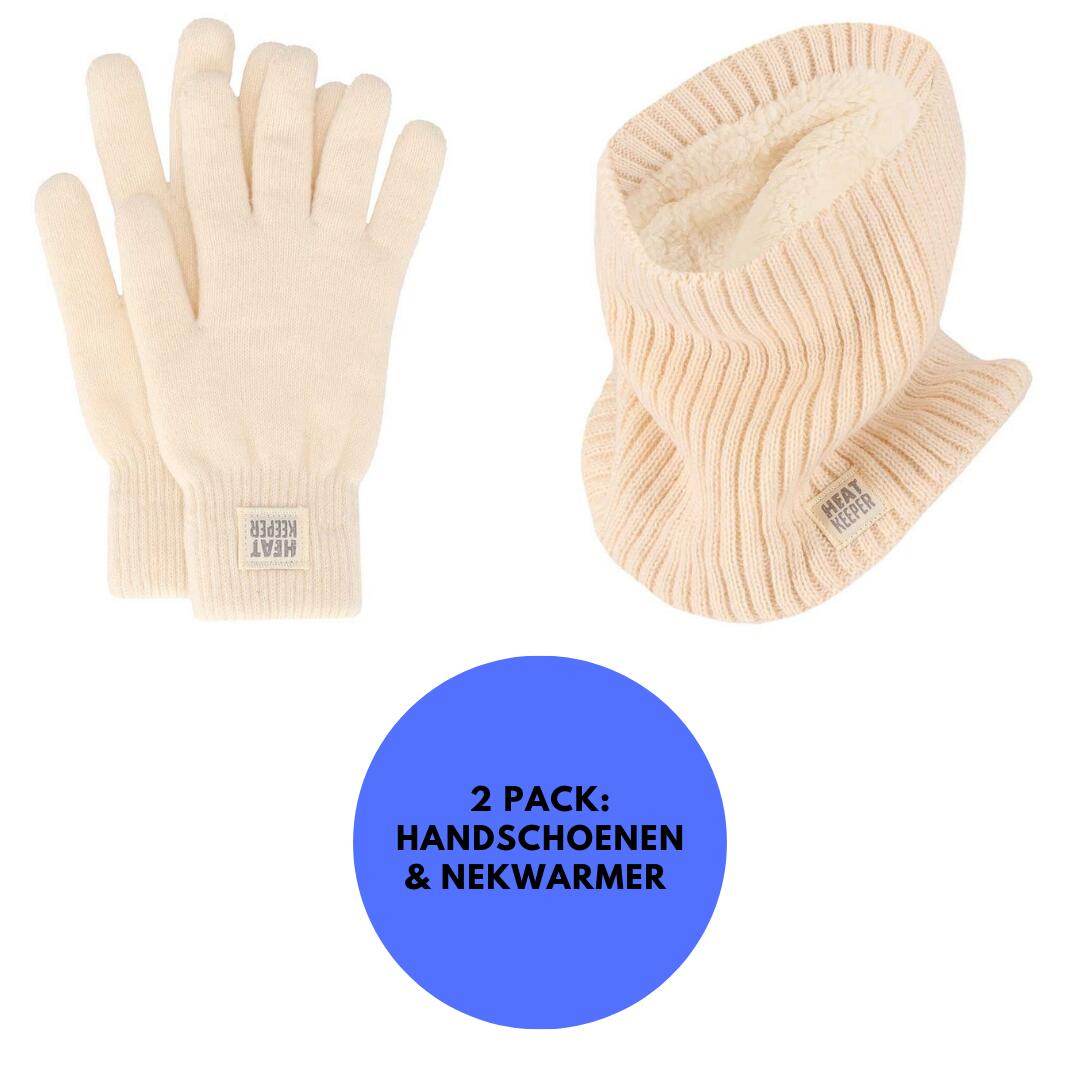 Heat Keeper - Thermo Set Femme - Gants/tours De Cou - Off White - Onesize - Gants - Blanc - Decathlon