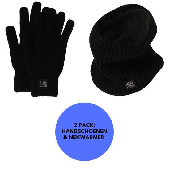 Thermo-Set Damen – Handschuhe/Halswärmer – Schwarz – Einheitsgröße