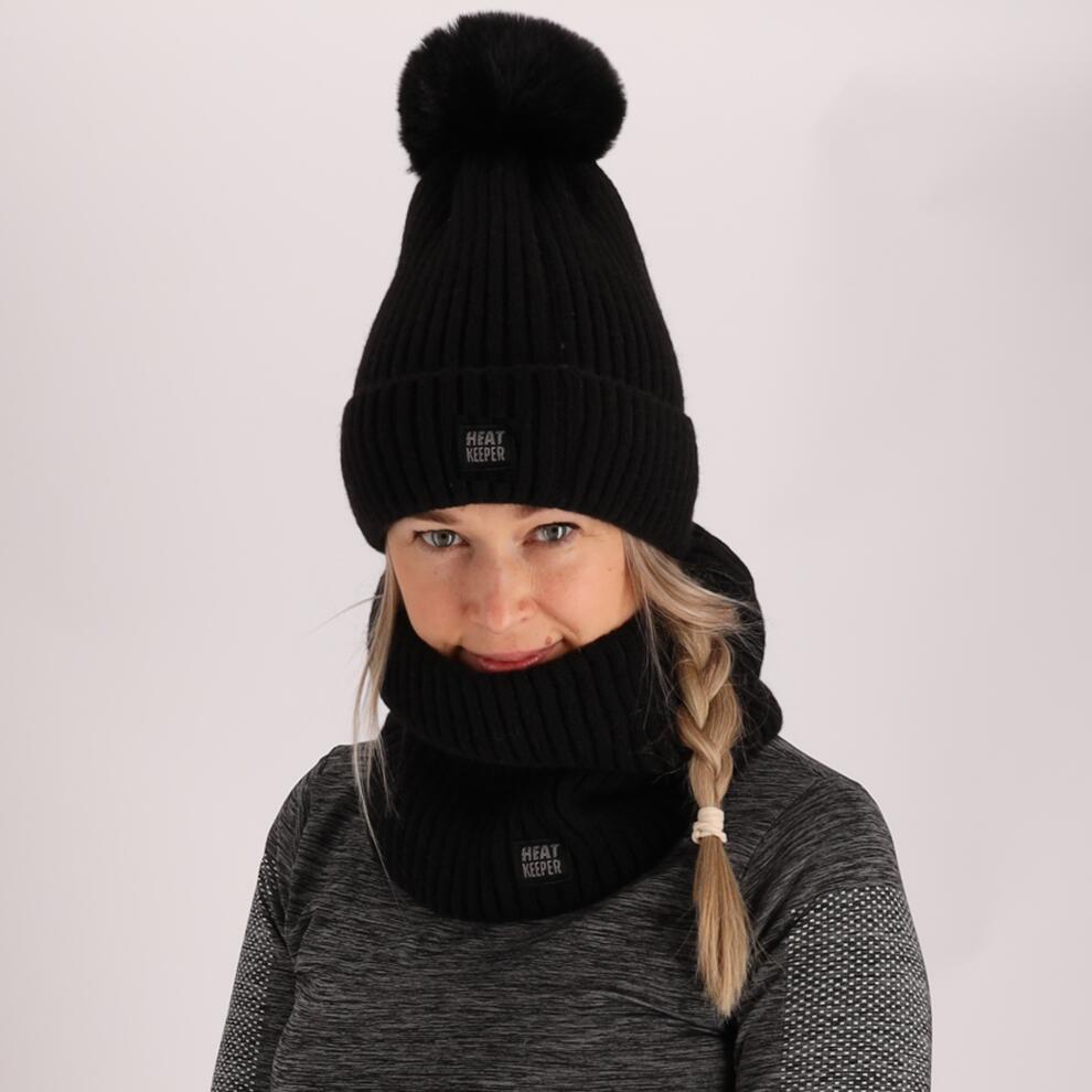 Thermo set Femme - Bonnet/Cache-cou - Noir - Taille unique 2/7