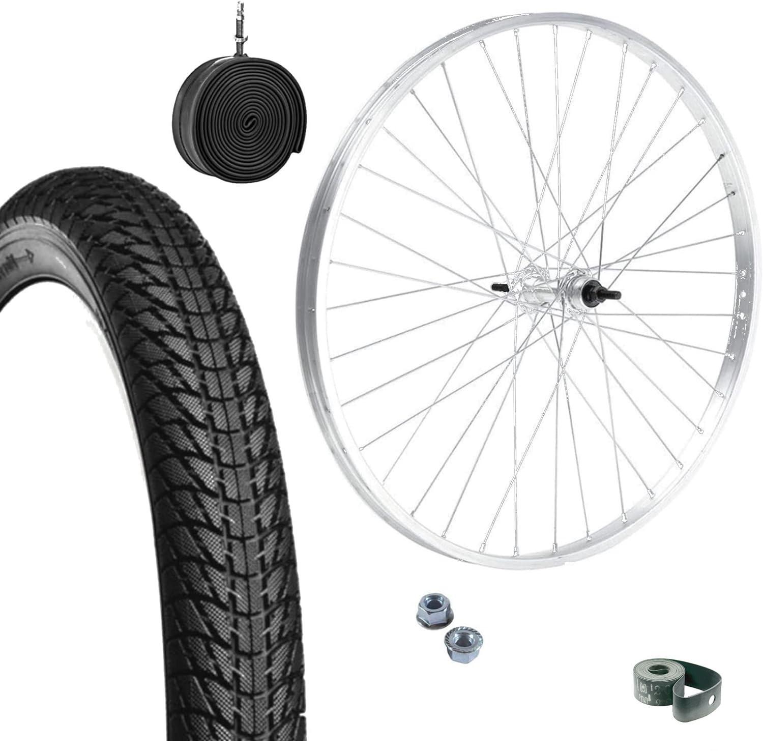 MADICKS Cerchio Ruota Completa Anteriore 20" X 1.75 + Copertone + Camera Bici City Bike