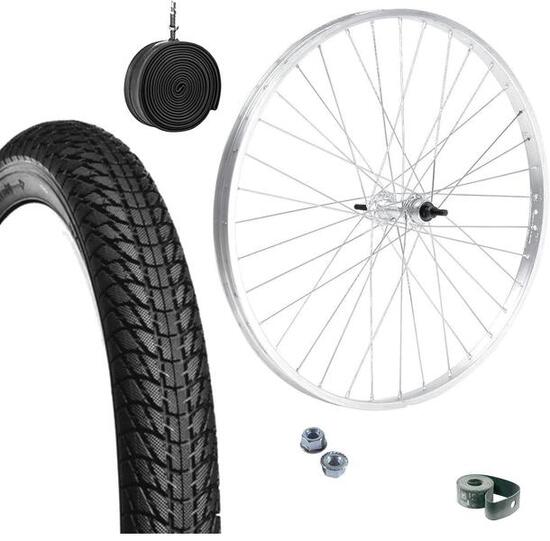 Cerchio Ruota Completa Anteriore 20" X 1.75 + Copertone + Camera Bici City Bike
