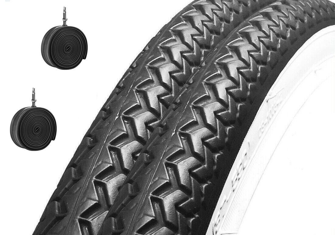MADICKS 2 COPERTONI + 2 CAMERE D'ARIA 26 X 1 3/8  PER BICICLETTA CITY BIKE BIANCO /NERO