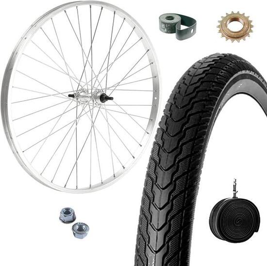 Ruota Completa Posteriore 1v + Pignone 18 Denti + Cop + Cam 28" X 1. 75 Bici Cit