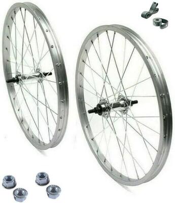 COPPIA RUOTA / CERCHIO ANTERIORE + POSTERIORE 20 X 1.75 BICI ATTACCO STAND