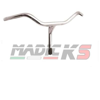 MANUBRIO CROMATO IN ACCIAO 22.2 MM PER BICI OLANDA BICICLETTA DA PASSEGGIO CITY