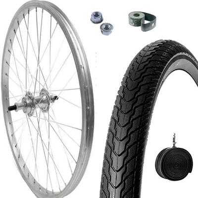 CERCHIO RUOTA COMPLETA POSTERIORE 26" X 1.75 + COPERTONE + CAMERA BICI CITY BIKE