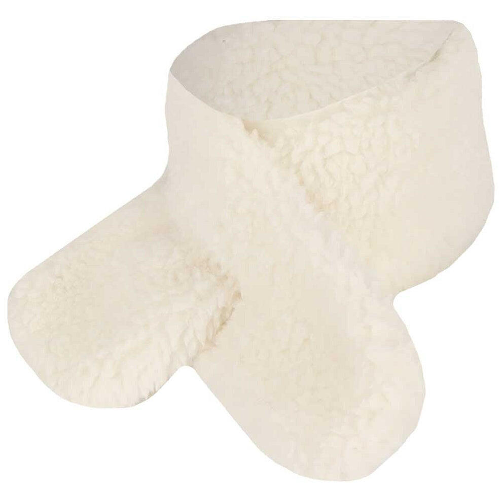 Ensemble écharpe et bonnet bébé en laine Teddy 6-12 mois blanc cassé 3/4