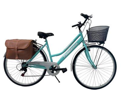 Bicicletta Donna Passeggio Misura 28 città Tiffany con Cambio. Cestino e Borse