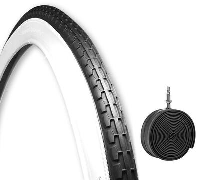 COPERTONE 24 X 1.75 + CAMERA BIANCO/NERO PER BICI 24" BICICLETTA PNEUMATICO