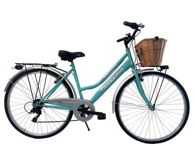 Bicicletta Donna Passeggio Misura 28 città con Cambio Tiffany. Cestino in Vimini