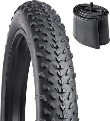 Copertone Fat Bike Tassellato 20 X 4.0 Antiforatura + Camera D'Aria