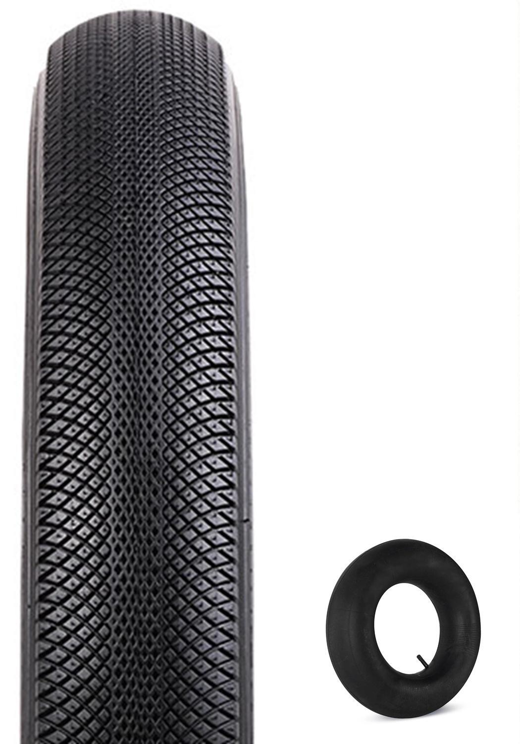 MADICKS COPERTONE + CAMERA D'ARIA FAT BIKE 20×4.0 ANTIFORATURA NERO STRADALE BICI E-BIKE