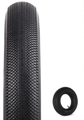 Copertone + Camera D'Aria Fat Bike 20×4.0 Antiforatura Nero Stradale Bici E-Bike