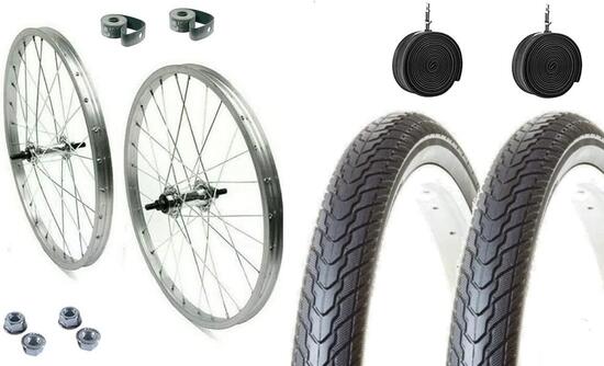 Coppia Ruote Bici Complete 28x1.75 Cerchio + Copertone + Camera Bici